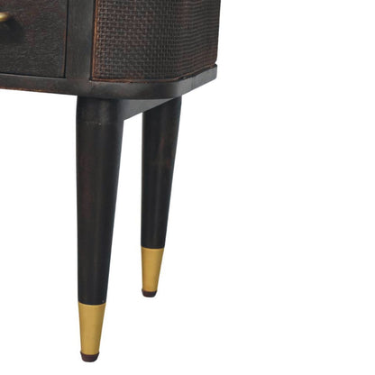 The Marlowe Rattan Mango Wood Bedside Table