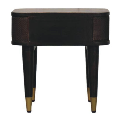 The Marlowe Rattan Mango Wood Bedside Table