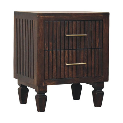 The Corvin Fluted Mango Wood Nightstand