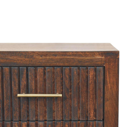 The Corvin Fluted Mango Wood Nightstand