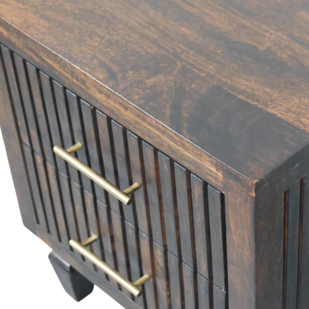 The Corvin Fluted Mango Wood Nightstand