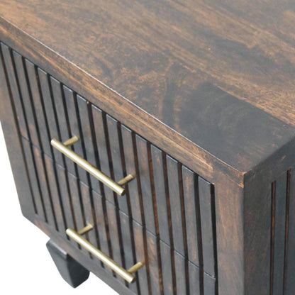 The Corvin Fluted Mango Wood Nightstand