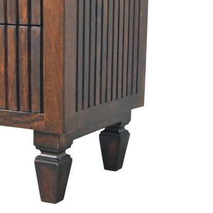 The Corvin Fluted Mango Wood Nightstand