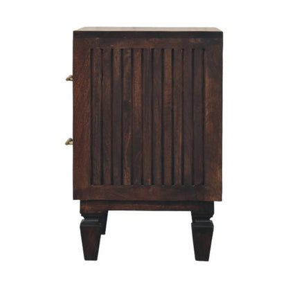 The Corvin Fluted Mango Wood Nightstand