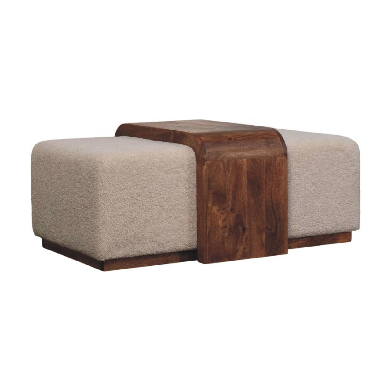 The Boucle Bench Duo with Table