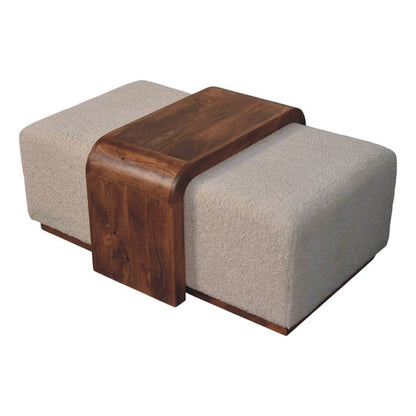 The Boucle Bench Duo with Table