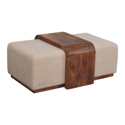 The Boucle Bench Duo with Table