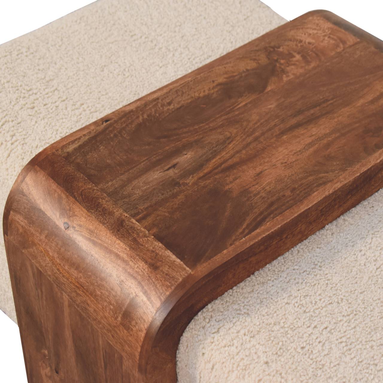 The Boucle Bench Duo with Table
