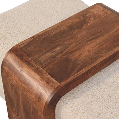 The Boucle Bench Duo with Table