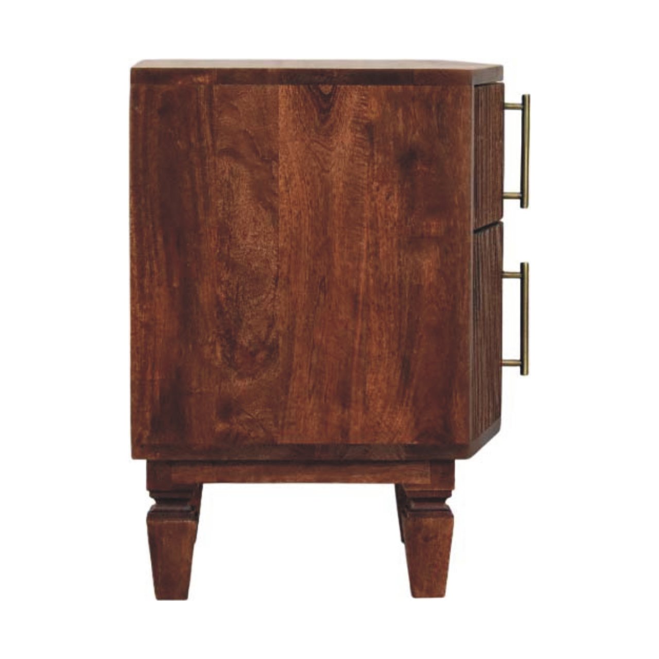 The Veyra Grooved Mango Wood Nightstand