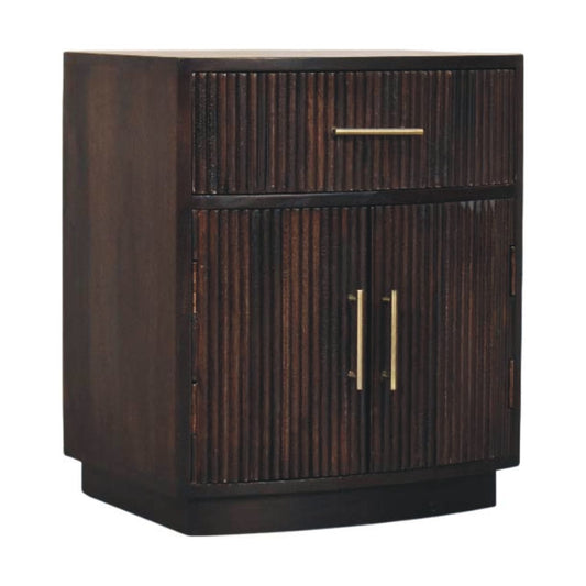 The Sorento Fluted Mango Wood Bedside Table
