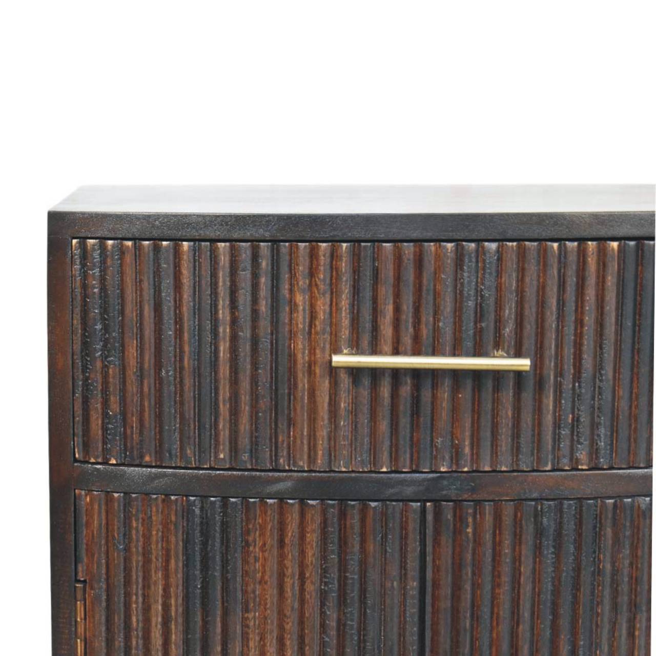 The Sorento Fluted Mango Wood Bedside Table