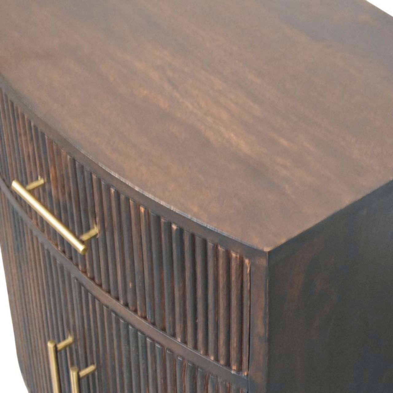 The Sorento Fluted Mango Wood Bedside Table