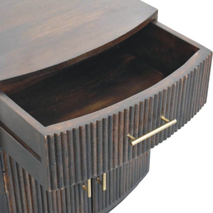 The Sorento Fluted Mango Wood Bedside Table