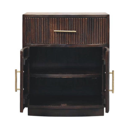 The Sorento Fluted Mango Wood Bedside Table