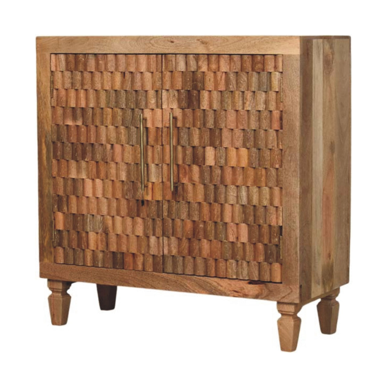 The Ravello Carved Mango Wood Block Cabinet