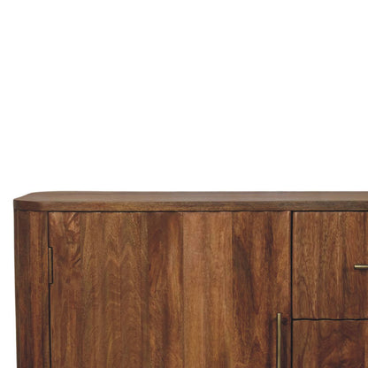 The Golden Teak Fluted Sideboard