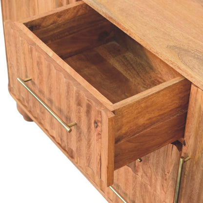The Golden Teak Fluted Sideboard
