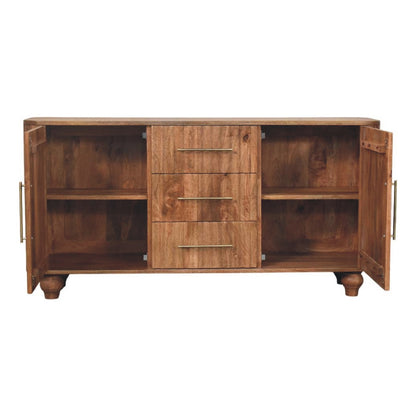 The Golden Teak Fluted Sideboard