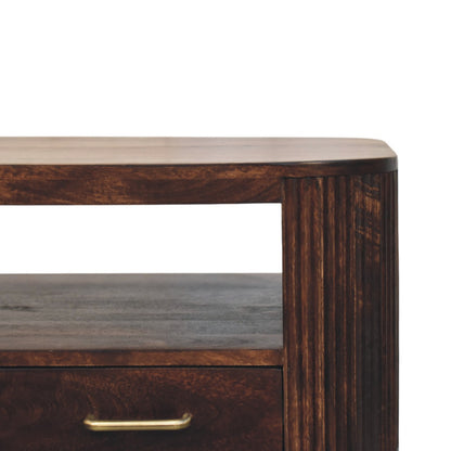The Caspian Fluted Mango Wood Coffee Table