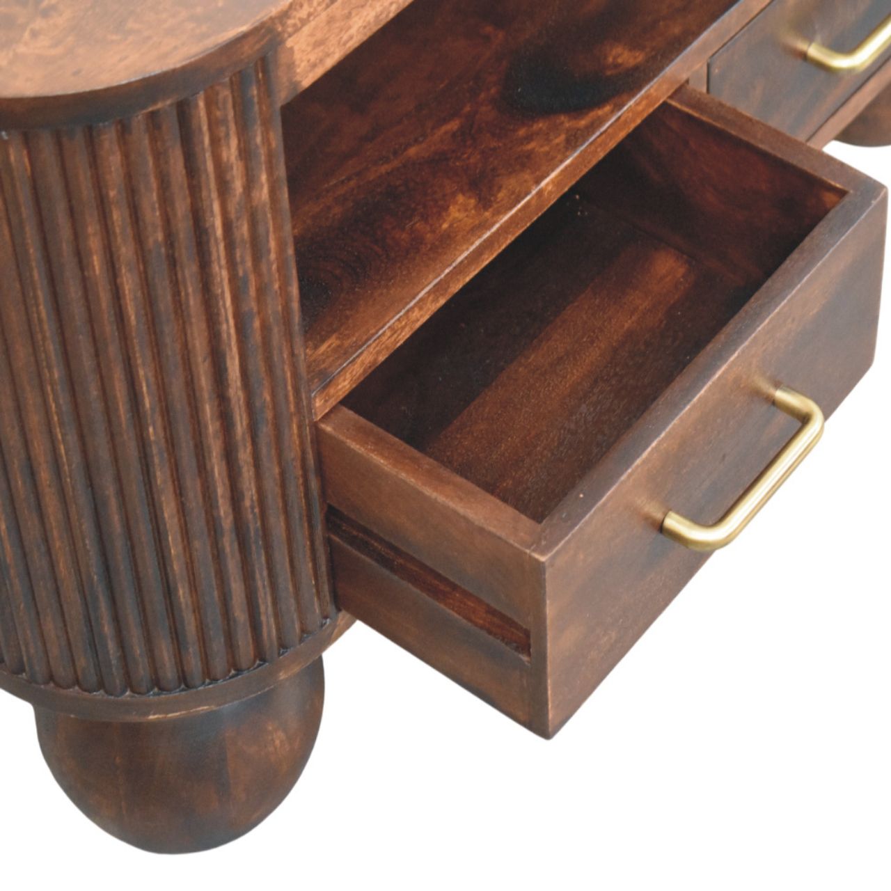 The Caspian Fluted Mango Wood Coffee Table