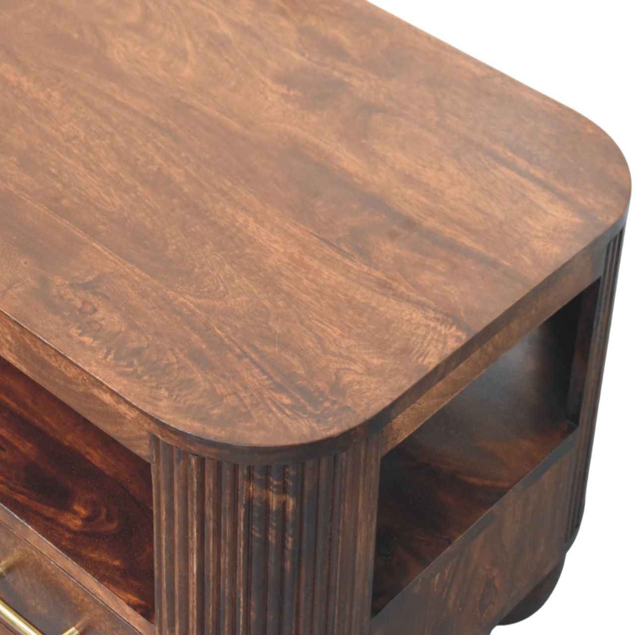 The Caspian Fluted Mango Wood Coffee Table