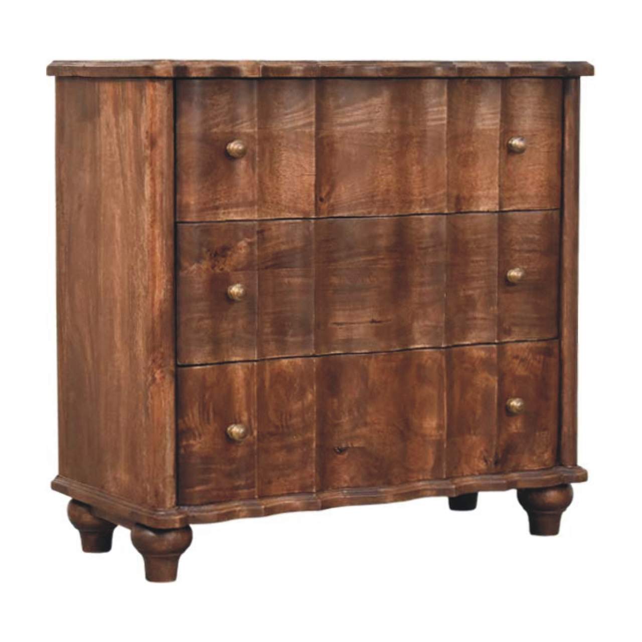 The Aurelio Panelled Mango Wood Drawer Chest