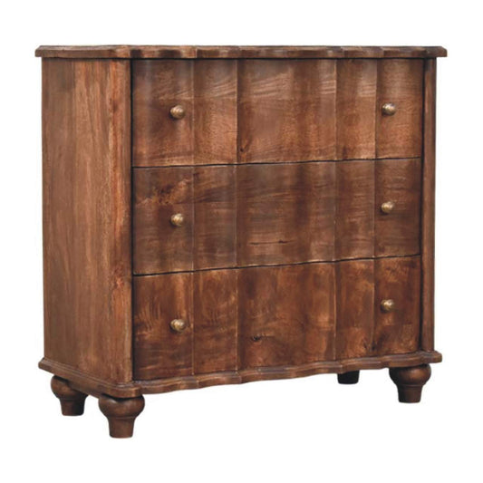 The Aurelio Panelled Mango Wood Drawer Chest