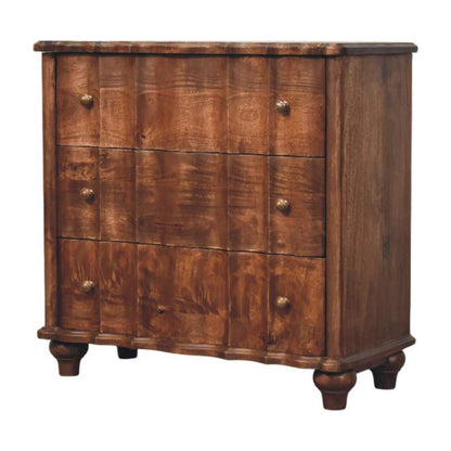 The Aurelio Panelled Mango Wood Drawer Chest