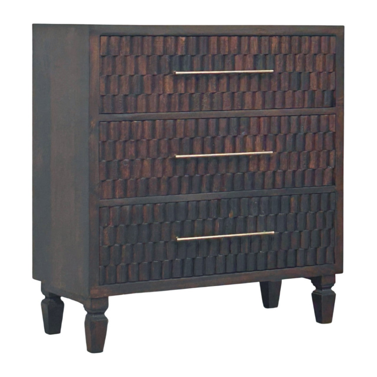 The Arvani Carved Wood Drawer Chest