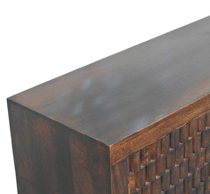 The Arvani Carved Wood Drawer Chest
