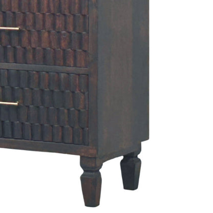 The Arvani Carved Wood Drawer Chest