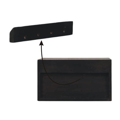 The Liora Carved Open-Slot Mango Wood Bedside Table