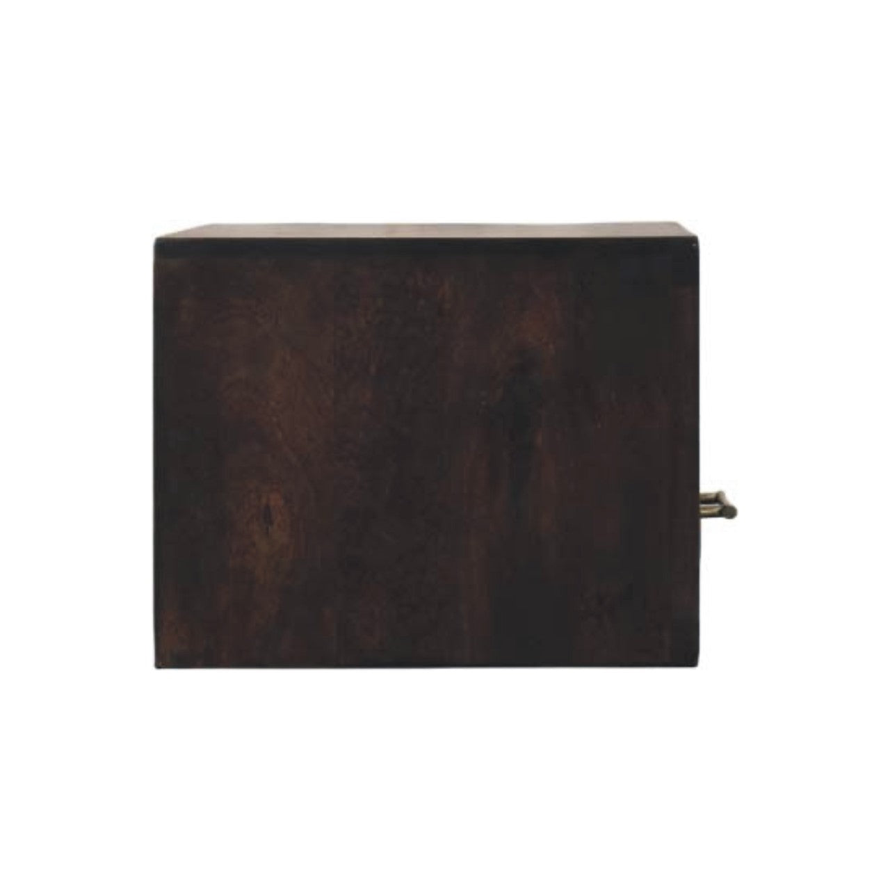 The Liora Carved Open-Slot Mango Wood Bedside Table