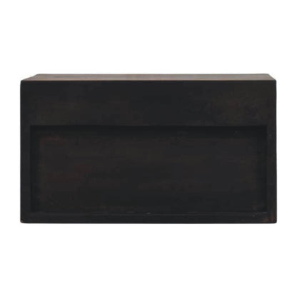 The Liora Carved Open-Slot Mango Wood Bedside Table