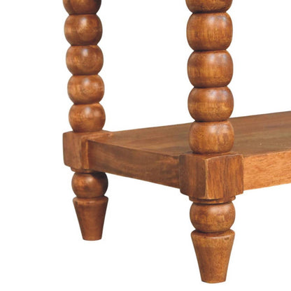 The Spindle Leather Storage Bench