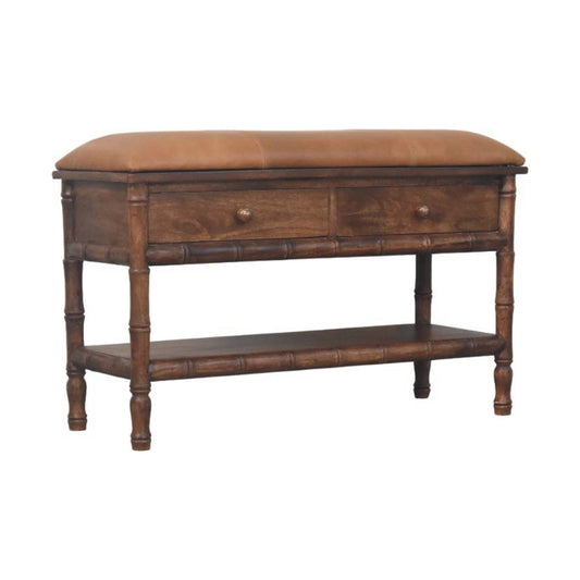 The Bamboo Carved Storage Bench