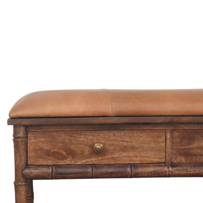 The Bamboo Carved Storage Bench