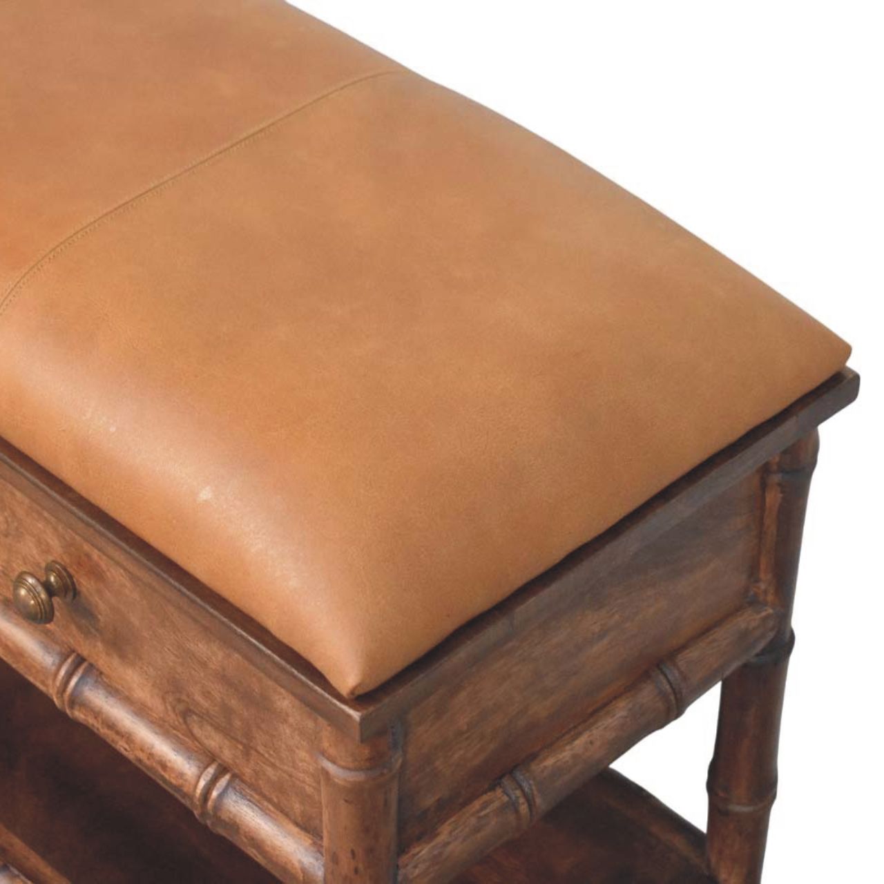 The Bamboo Carved Storage Bench