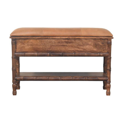 The Bamboo Carved Storage Bench