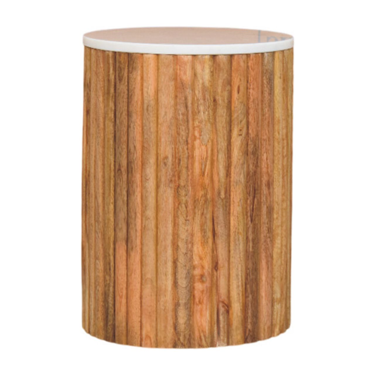 The Marble Top Fluted Side Table