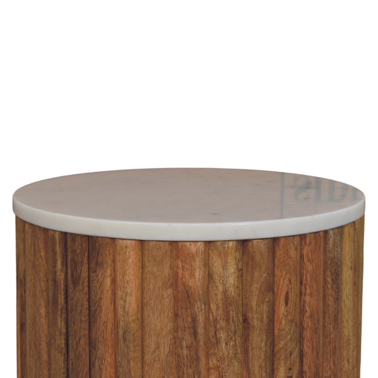 The Marble Top Fluted Side Table