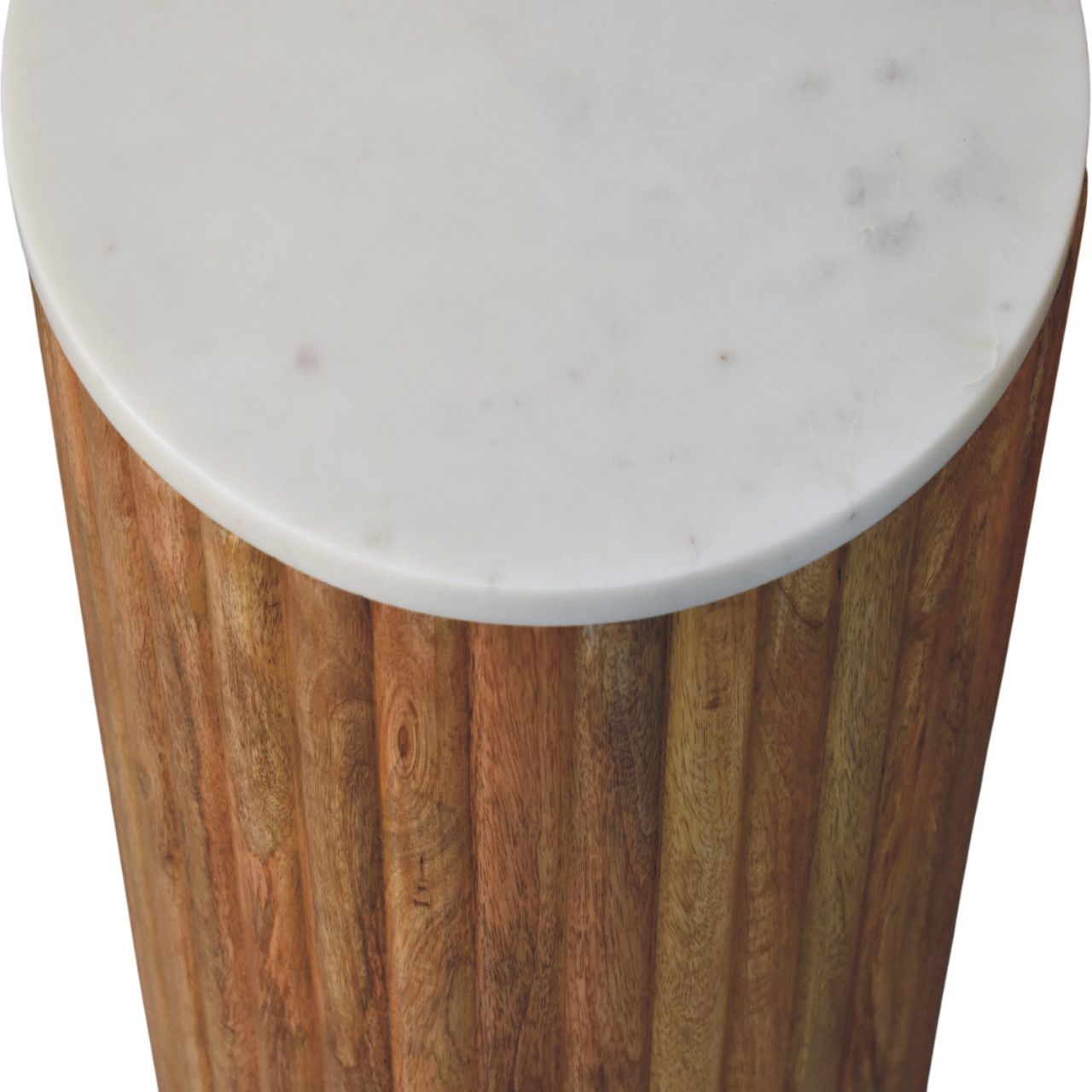 The Marble Top Fluted Side Table