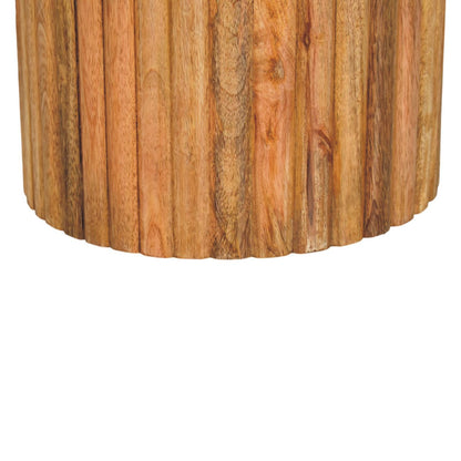 The Marble Top Fluted Side Table