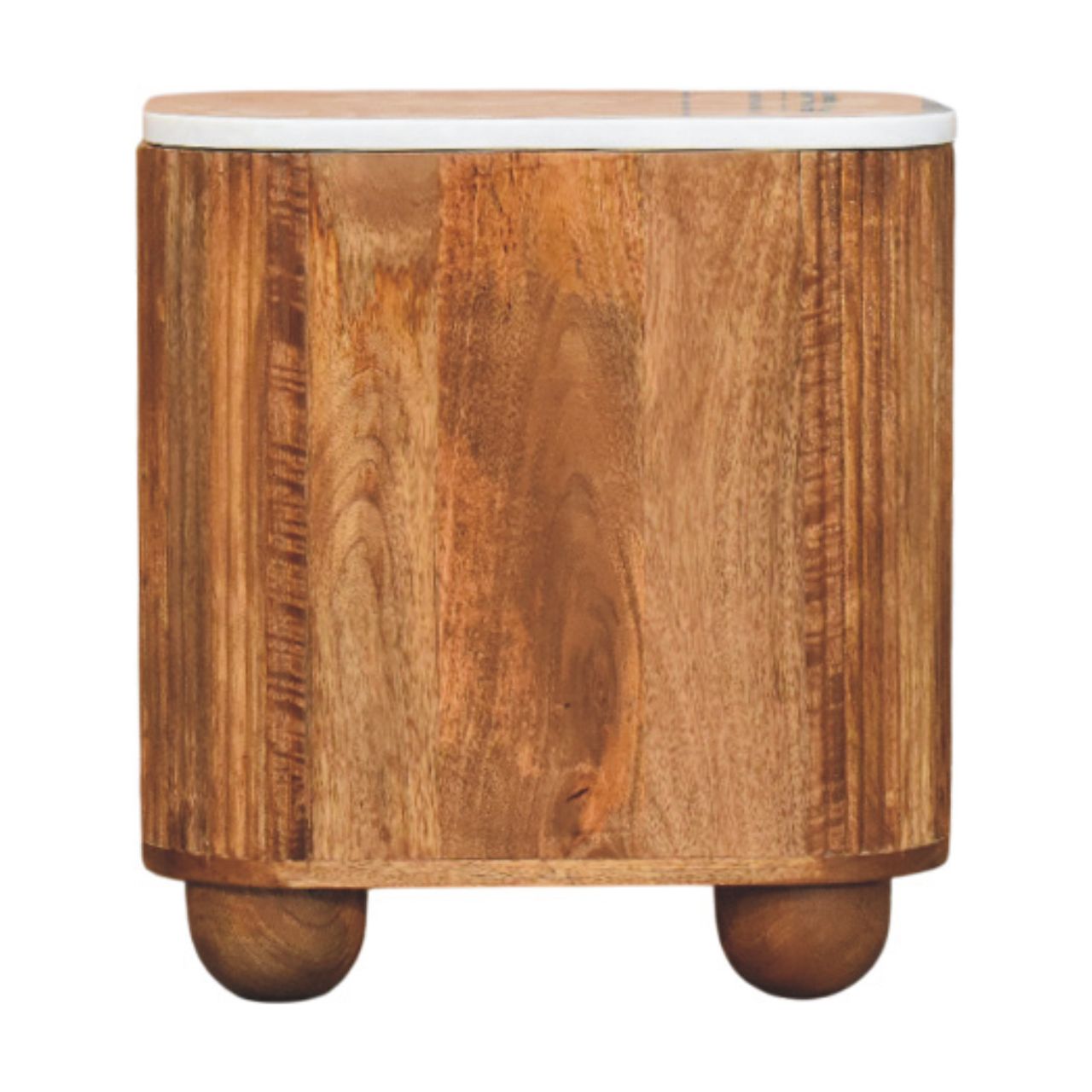 The Marble Top Fluted Bedside