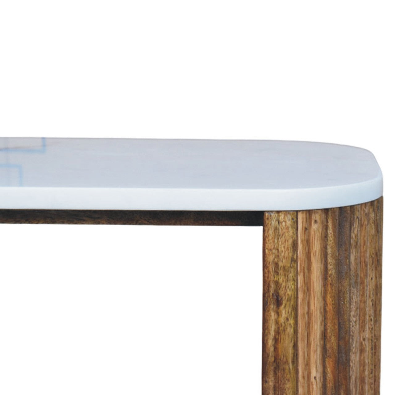The Marble Top Fluted Bedside