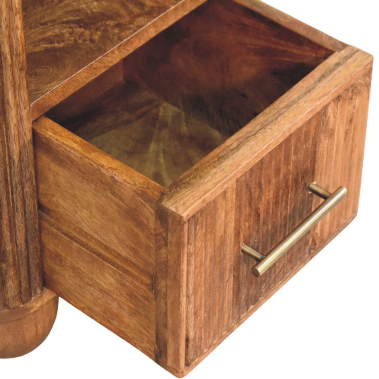 The Marble Top Fluted Bedside