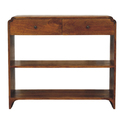 The Two-Drawer Tiered Console