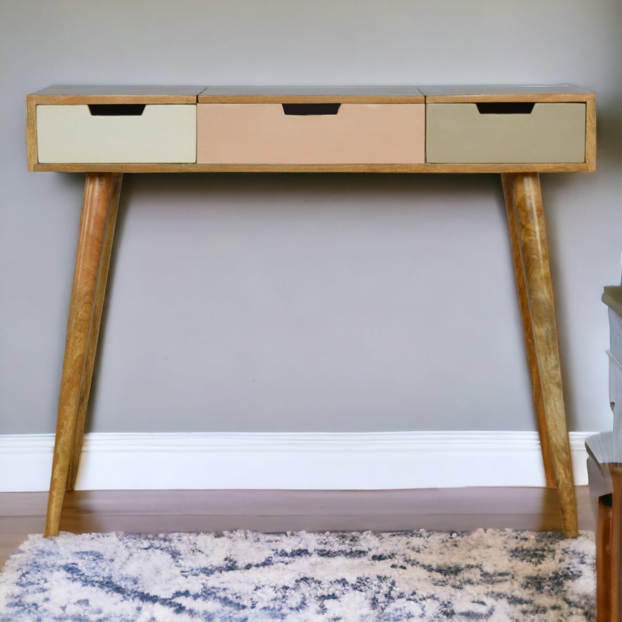 Pastel Gradient Dressing Table with Mirror