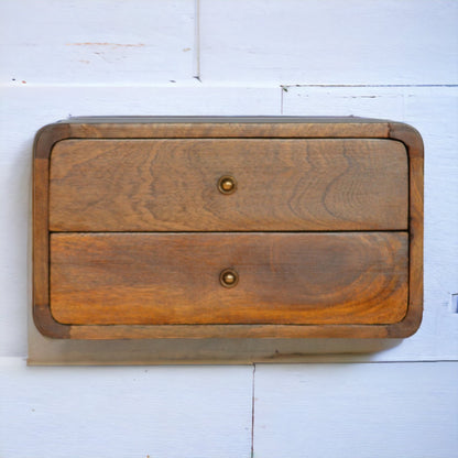 Floating Curved Bedside Shelf